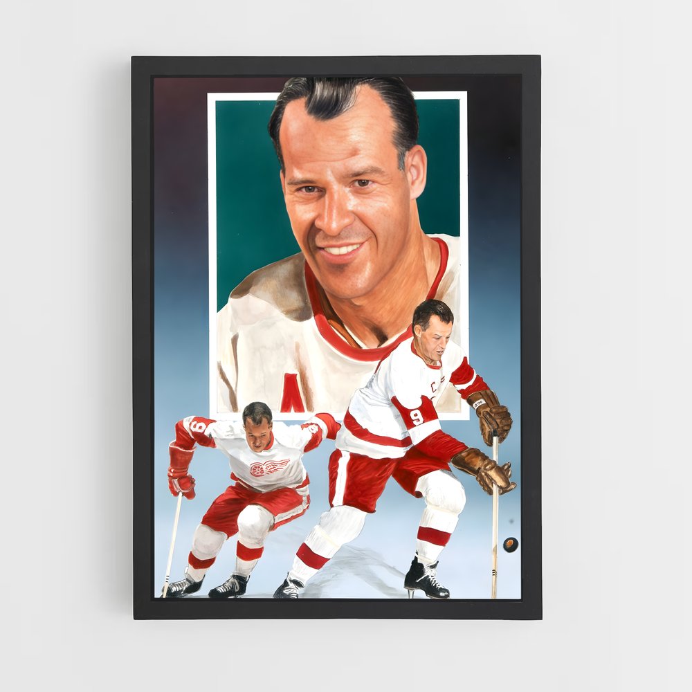 Poster Gordie howe – affiche Hockey sur glace (vue 2)